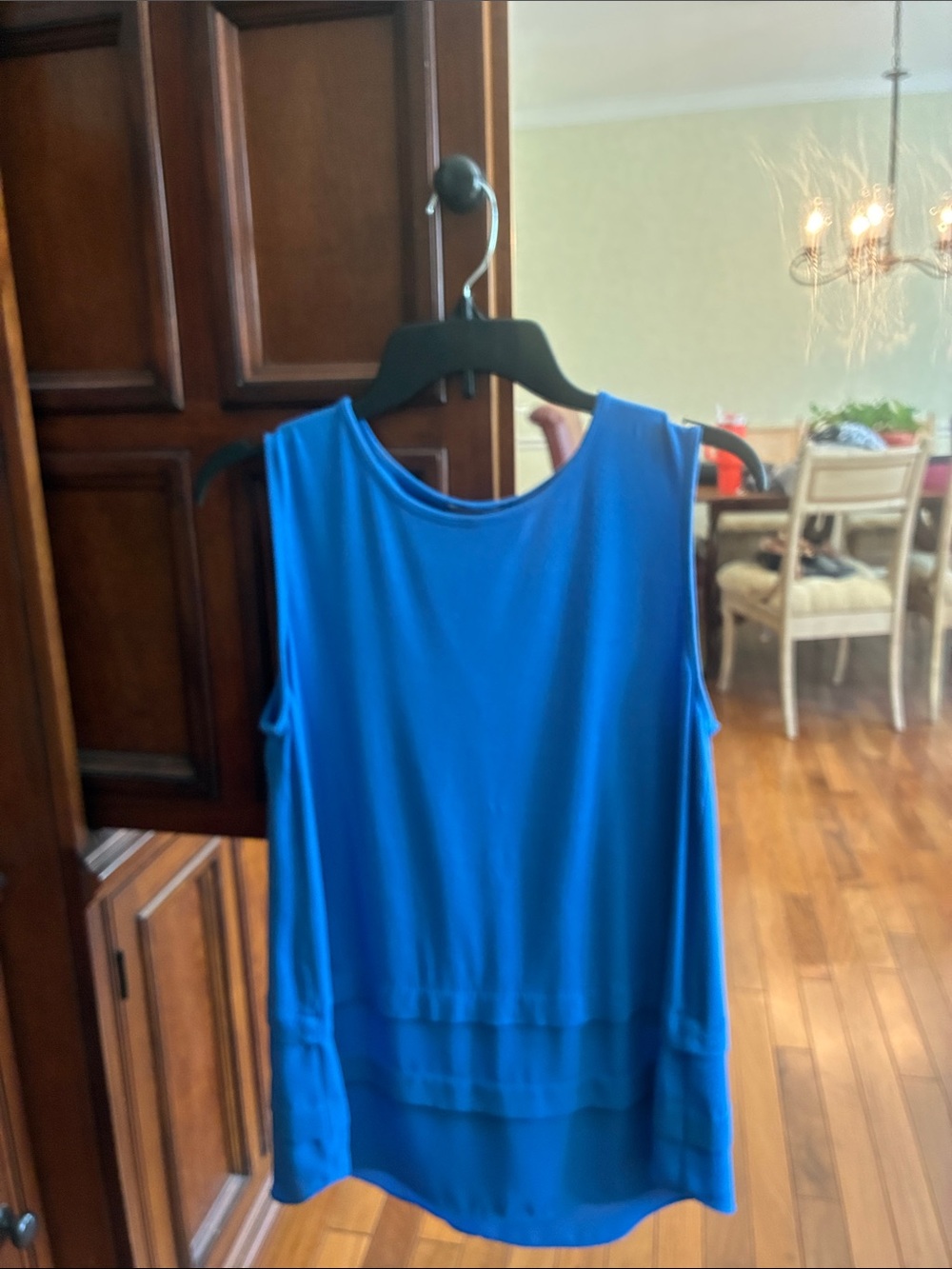 Vince Camuto Bright Blue Layered Sleeveless Tank